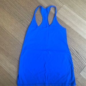 Lulelemon blue racer back tank top “nulu” material